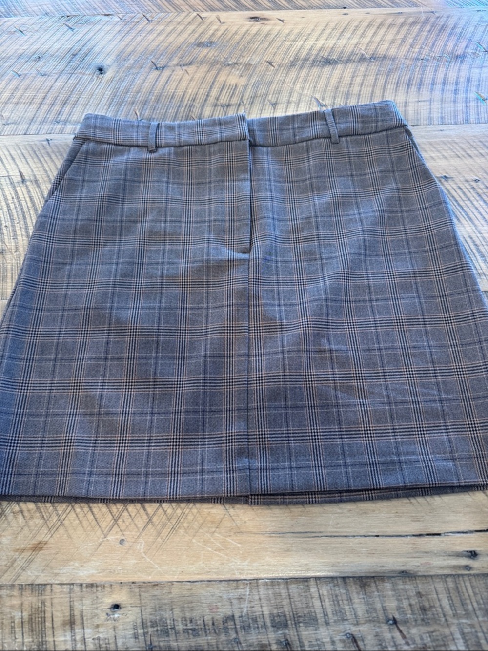 NEW Rachel Zoe Classic Plaid Mini Skirt in Tan